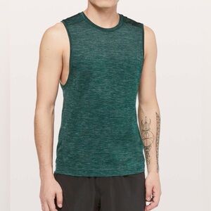 Men’s Lululemon Metal Vent Tech Muscle Tank in Anchor / Royal Emerald